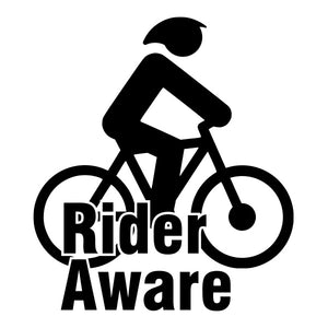 Cyclist Aware Sticker - Black