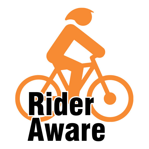 Cyclist Aware Sticker - Orange