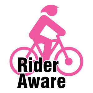 Cyclist Aware Sticker - Pink