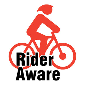 Cyclist Aware Sticker - Red